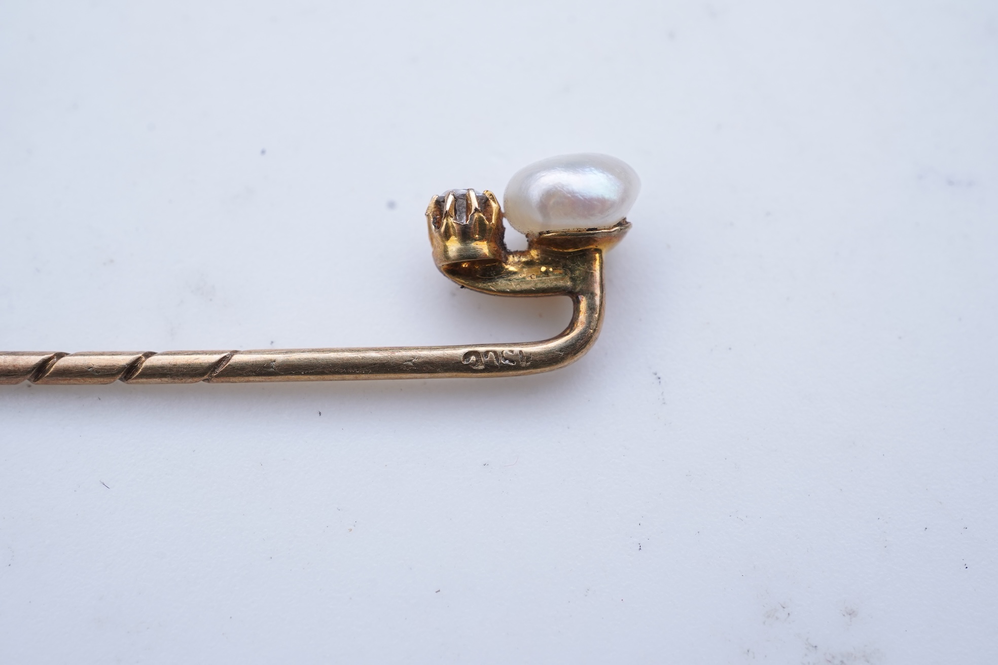 Two cameos and a stick pin, 19th century